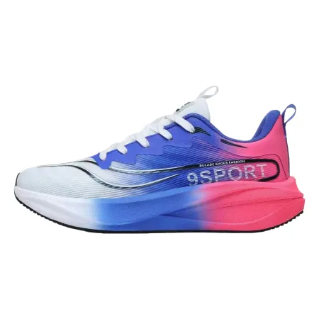 Blue and pink gradient color sports shoes, breathable, shock-absorbing and lightweight men's and women's casual running shoes Blue and pink gradient color sports shoes, breathable, shock-absorbing and lightweight men's and women's casual running shoes
